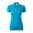 DAMEN POLO-SHIRT SINGLE J. - TÜRKISBLAU - KURZARM POLO-SHIRTS - KLEIDUNG