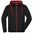 HERREN ZWEIFARBIGER HOODIE JN355 - SCHWARZ / ROT - SWEATSHIRTS MIT REISSVERSCHLUSS - KLEIDUNG