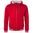 HERREN HOODIE MIT REISSVERSCHLUSS CLUB JN776 - ROT / WEISS - SPORT SWEATSHIRTS MIT REISSVERSCHLUSS - SPORT KLEIDUNG