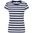 DAMEN T-SHIRT GESTREIFT - DUNKELBLAU / WEISS - GESTREIFTE T-SHIRTS - KLEIDUNG