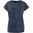 LÄSSIGES DAMEN T-SHIRT ACID WASHED - INDIGO / WEISS - KURZARM-T-SHIRTS - KLEIDUNG