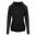 DAMEN SPORT SWEATSHIRT MIT MELIERTEN ÄRMELN - SCHWARZ / SCHWARZ MELIERT - SPORT SWEATSHIRTS MIT REISSVERSCHLUSS - SPORT KLEIDUNG