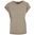 LÄSSIGES DAMEN T-SHIRT ACID WASHED - DUNKELKHAKI - KURZARM-T-SHIRTS - KLEIDUNG