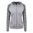 DAMEN SPORT SWEATSHIRT MIT MELIERTEN ÄRMELN - GRAU / GRAU MELIERT - SPORT SWEATSHIRTS MIT REISSVERSCHLUSS - SPORT KLEIDUNG