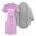 SET DAMĂ: CARDIGAN TRICOTAT ȘI ROCHIE MUSE - DESCHISĂ GRI / ORCHID - PULOVERE - ÎMBRĂCĂMINTE