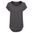 DÁMSKÉ TRIČKO S PRODLOUŽENÝM ZADNÍM DÍLEM - TMAVĚ ŠEDÁ - TRIČKA S KRÁTKÝM RUKÁVEM - OBLEČENÍ