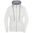 DÁMSKÁ MIKINA NA ZIP S KAPUCÍ JN962 - OFF-WHITE / ŠEDÝ MELÍR - SPORTOVNÍ MIKINY NA ZIP - SPORTOVNÍ OBLEČENÍ