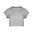 DÁMSKÉ CROP TOP TRIČKO - ŠEDÝ MELÍR - TRIČKA S KRÁTKÝM RUKÁVEM - OBLEČENÍ