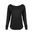 LANGARM-T-SHIRT FÜR FRAUEN, LANG GESCHNITTEN - SCHWARZ - LANGARM-T-SHIRTS - KLEIDUNG