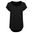 DÁMSKÉ TRIČKO S PRODLOUŽENÝM ZADNÍM DÍLEM - ČERNÁ - TRIČKA S KRÁTKÝM RUKÁVEM - OBLEČENÍ