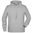 HERREN HOODIE AUS BIO-BAUMWOLLE 8024 - GRAU MELIERT - SWEATSHIRTS OHNE REISSVERSCHLUSS - KLEIDUNG