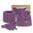 GESCHENKSET: DAMEN-MÜTZE MIT UMSCHLAG, SCHAL UND HANDSCHUHE - PULVER VIOLETT - MÜTZEN - CAPS UND MÜTZEN