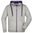 HERREN ZWEIFARBIGER HOODIE JN355 - GRAU MELIERT / VIOLETT - SWEATSHIRTS MIT REISSVERSCHLUSS - KLEIDUNG