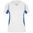 DAMEN FUNKTIONS-T-SHIRT MIT KURZARM JN390 - WEISS / KÖNIGSBLAU - LAUF-T-SHIRTS - SPORT KLEIDUNG