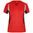 DAMEN FUNKTIONS-T-SHIRT MIT KURZARM JN390 - ROT / SCHWARZ - LAUF-T-SHIRTS - SPORT KLEIDUNG