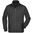 HERREN UNIFARBENER ZIP-HOODIE OHNE KAPUZE JN046 - SCHWARZ - SWEATSHIRTS MIT REISSVERSCHLUSS - KLEIDUNG