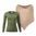 DÁMSKÝ SET: PLETENÉ PONČO A TRIČKO S DLOUHÝM RUKÁVEM - BÉŽOVÁ / KHAKI - SVETRY - OBLEČENÍ