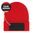 CĂCIULĂ CU PATCH MB7407 - ROȘIE - CĂCIULI TRICOTATE - ACCESORII