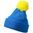 DAMEN-WINTERMÜTZE MIT BOMMEL MB7967 - AZUREBLAU / GELB - BOMMELMÜTZEN - CAPS UND MÜTZEN