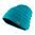 DĚTSKÁ ČEPICE S VYPLETENÝM PRUHOVANÝM VZOREM - TYRKYSOVÁ - DĚTSKÉ KŠILTOVKY A ČEPICE - DĚTSKÉ OBLEČENÍ
