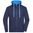 HERREN SWEATSHIRT MIT REISSVERSCHLUSS UND KAPUZE JN963 - DUNKELBLAU / KOBALTBLAU - SPORT SWEATSHIRTS MIT REISSVERSCHLUSS - SPORT KLEIDUNG