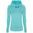 DAMEN SWEATSHIRT MIT KAPUZE UND HOHEM KRAGEN COOL - OZEANBLAU MELIERT - SPORT SWEATSHIRTS OHNE REISSVERSCHLUSS - SPORT KLEIDUNG