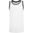 HERREN SPORT TANKTOP IN VERLÄNGERTER PASSFORM - WEISS / SCHWARZ - SPORT TANK TOPS - SPORT KLEIDUNG