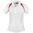 DAMEN SPORT POLO-SHIRT TEAM SPIRIT - WEISS / ROT - SPORT T-SHIRTS MIT KURZEN ÄRMELN - SPORT KLEIDUNG