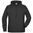 HERREN HOODIE AUS BIO-BAUMWOLLE 8024 - SCHWARZ - SWEATSHIRTS OHNE REISSVERSCHLUSS - KLEIDUNG