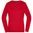 DAMEN-BAUMWOLLPULLOVER JN658 - ROT - PULLOVER OHNE VERSCHLUSS - KLEIDUNG