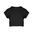 DÁMSKÉ CROP TOP TRIČKO - ČERNÁ - TRIČKA S KRÁTKÝM RUKÁVEM - OBLEČENÍ