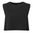 DAMEN CROP-TOP AUS BIO-BAUMWOLLE - SCHWARZ - FITNESS T-SHIRTS - SPORT KLEIDUNG