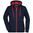 DAMEN ZWEIFARBIGER HOODIE JN354 - DUNKELBLAU / ROT - SWEATSHIRTS MIT REISSVERSCHLUSS - KLEIDUNG