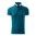 HERREN POLO-SHIRT COLLAR UP - PETROLBLAU - KURZARM POLO-SHIRTS - KLEIDUNG