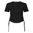 DÁMSKÝ ŘASENÝ CROP TOP - ČERNÁ - CROP TOPY - OBLEČENÍ