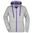 DAMEN ZWEIFARBIGER HOODIE JN354 - GRAU MELIERT / VIOLETT - SWEATSHIRTS MIT REISSVERSCHLUSS - KLEIDUNG