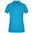 ELEGANTES DAMEN-POLOSHIRT JN969 - TÜRKISBLAU / TÜRKISBLAU / WEISS - KURZARM POLO-SHIRTS - KLEIDUNG