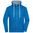 HERREN SWEATSHIRT MIT REISSVERSCHLUSS UND KAPUZE JN963 - KOBALTBLAU / GRAU MELIERT - SPORT SWEATSHIRTS MIT REISSVERSCHLUSS - SPORT KLEIDUNG