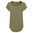 DÁMSKÉ TRIČKO S PRODLOUŽENÝM ZADNÍM DÍLEM - OLIVOVÁ - TRIČKA S KRÁTKÝM RUKÁVEM - OBLEČENÍ