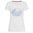 DAMEN-T-SHIRT MOUNTAINS - WEISS / BLAU - T-SHIRTS BONTIS - KLEIDUNG