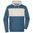 HANORAC CU GLUGĂ ȘI BANDĂ CONTRASTANTĂ 8051 - DUSTY BLUE / PIATRA DE NISIP - HANORAC FĂRĂ FERMOAR - ÎMBRĂCĂMINTE