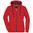 DAMEN ZWEIFARBIGER HOODIE JN354 - ROT / DUNKELGRAU - SWEATSHIRTS MIT REISSVERSCHLUSS - KLEIDUNG