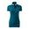 DAMEN POLO-SHIRT COLLAR UP - PETROLBLAU - KURZARM POLO-SHIRTS - KLEIDUNG