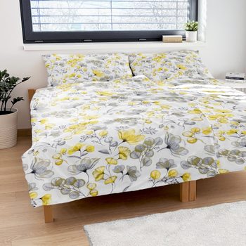 Lenjerie de pat crep cu frunze