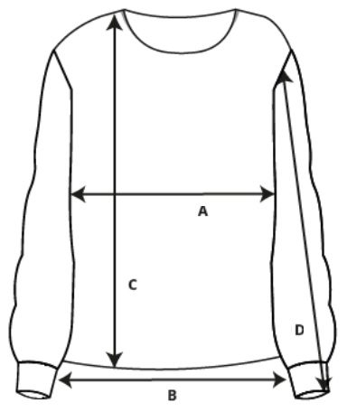 Nadrozmerná mikina bez kapucne Unisex