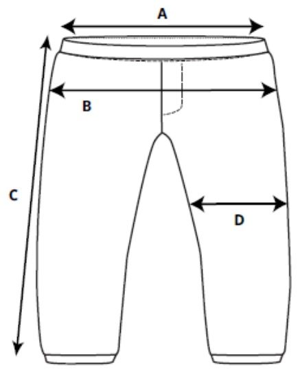 Pantaloni 7/8 unisex mărimi mari