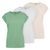 SET 3 KS: DÁMSKÉ TRIČKO S OHRNUTÝMI RUKÁVY - TRIČKA S KRÁTKÝM RUKÁVEM - OBLEČENÍ