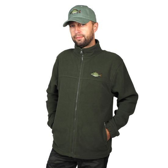 FLEECEJACKE MIT STICKEREI KARPFEN - ANGLER - KLEIDUNG