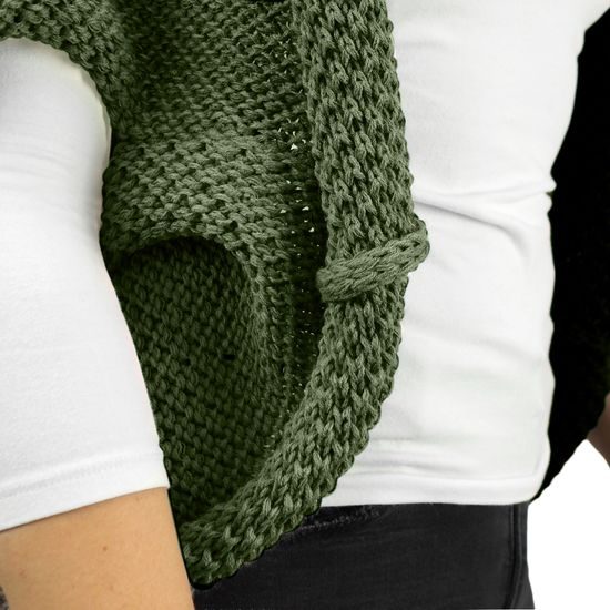 KNITTED CARDIGAN WITH ADJUSTABLE LENGTH - JUMPERS - CLOTHING