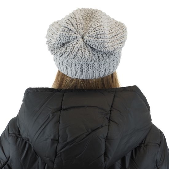 WOMEN'S LINED SLOUCHY BEANIE - KNITTED BEANIES - ACCESSORIES